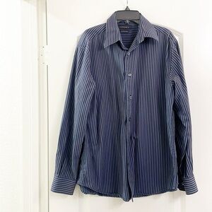 Axist blue striped long sleeve button down shirt